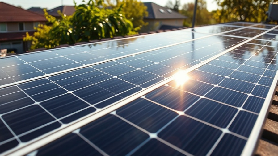 Solar panels on a roof in Florida, capturing sunlight, showcasing solar energy utilization.