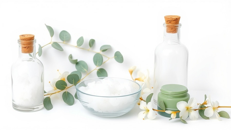 Relaxing spa elements with eucalyptus and sea salt for stress-relief.