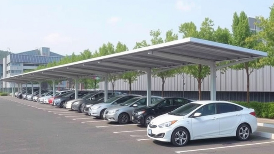 Starting this month, parking lots in South Korea with more than 80 spaces will be required to install solar canopies and carports