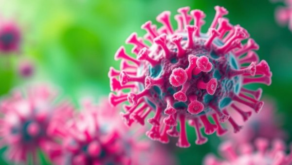 Colorful viral structures related to pediatric mucositis RIME.