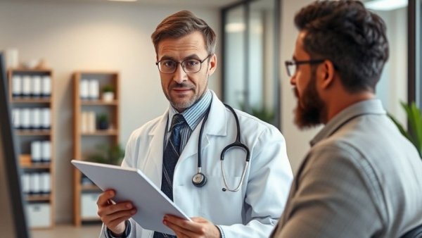 Whole-person care: doctor explaining charts to a patient.