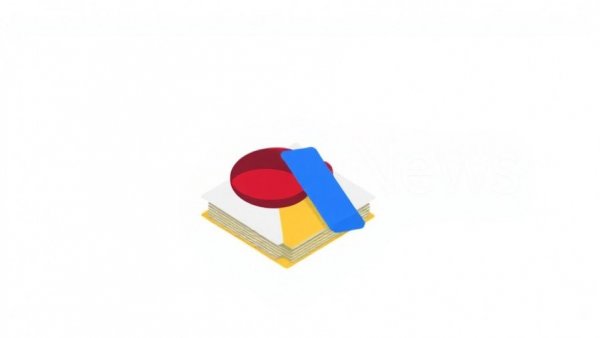 Google News logo illustration with colorful design