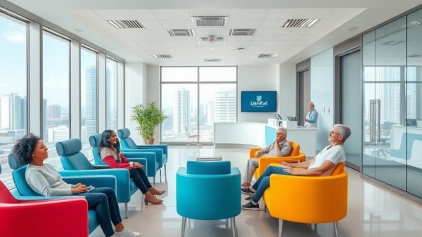 Affordable Dental Care in Houston: welcoming clinic lobby with smiling patients.