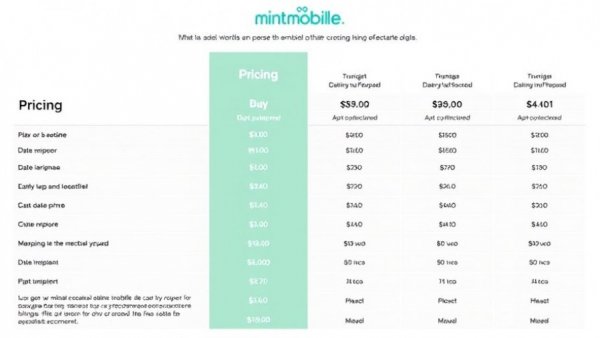 Mint Mobile Unlimited Plan pricing chart showing various data plans and prices.