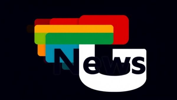 Stylized logo of a digital news platform with vibrant colors.