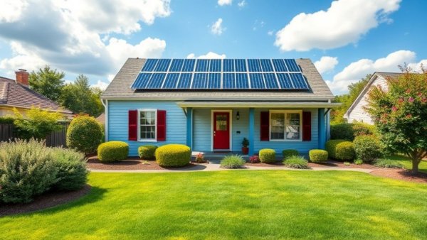 Charming suburban home with solar panels showcasing solar success in New England.