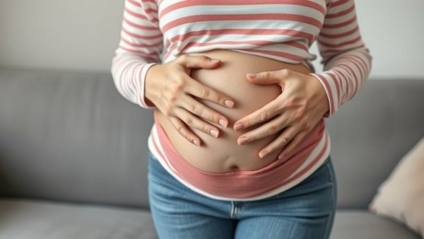 Pregnant woman indoors, linked to postnatal care in the UK.