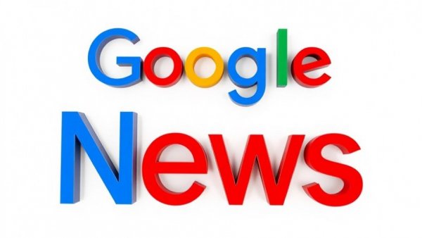 Colorful Google News logo, bright vector design, isolated.