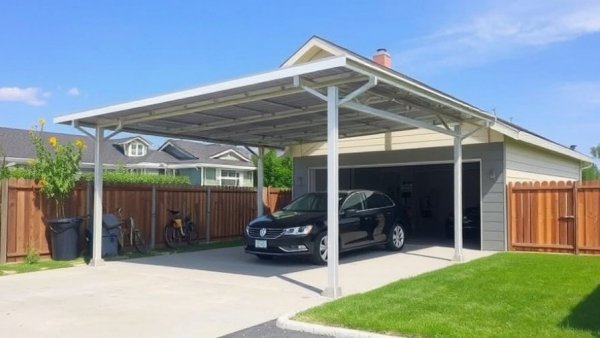 Solar carport that wheels in and out of garage?