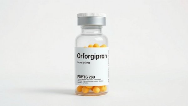 Orforglipron bottle labeled for weight management approval by FDA.