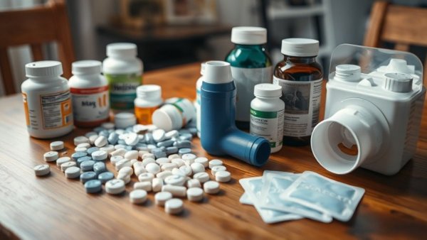 Affordable Parkinson's disease medication solutions displayed on a table.