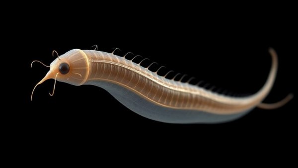 3D model of Schistosoma parasite illustrating schistosomiasis impact and history.