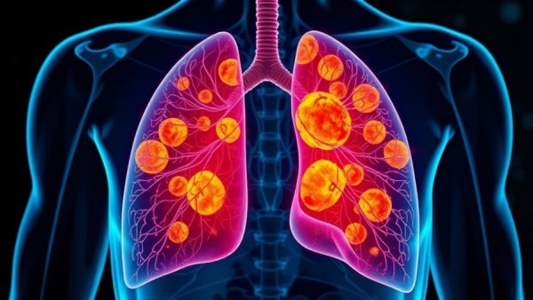 Quality of Life in NSCLC patients visual showing highlighted lung tumors post-chemoradiotherapy.
