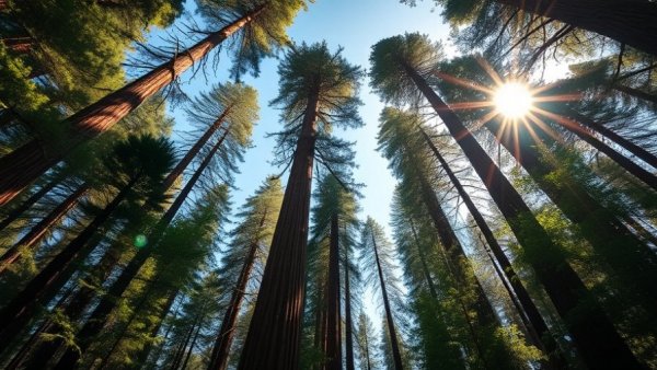 Celebrate Earth Day sustainably with towering redwood canopy.