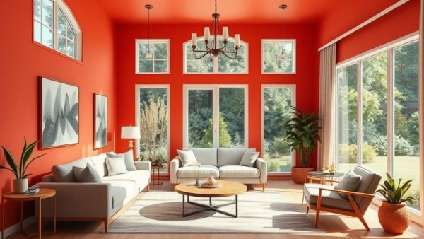 Chic mid-century living room embodying best neutral paint colors 2026.