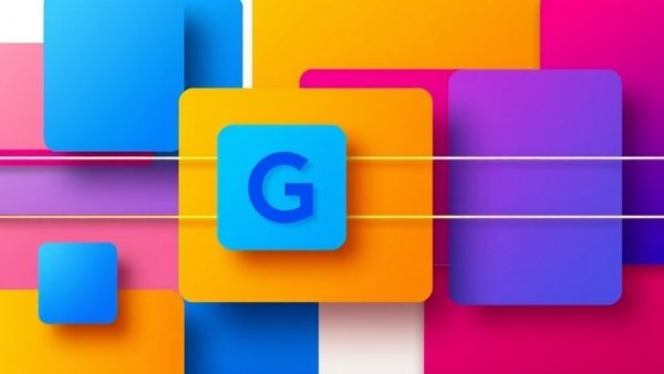 Energy Efficiency for Homeowners concept with abstract colorful rectangles and 'G' logo.