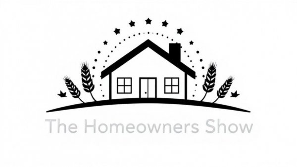 Logo for The Homeowners Show in monochrome design