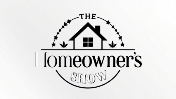 Monochrome circular logo for 'The Homeowners Show'.