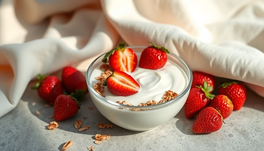 Easy-to-digest foods: yogurt with granola and strawberries.