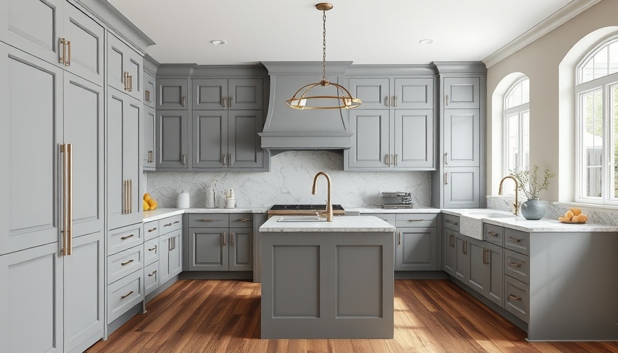 Kitchen with mindful gray undertones and elegant cabinetry