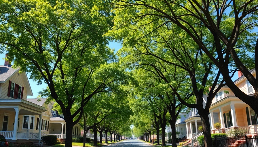 Charming street in Beaufort SC highlights affordable living.