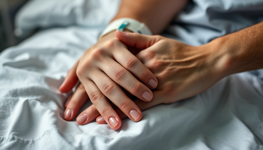 Gentle clasp of hands on hospital bed, Euthanasia for Dementia Patients.
