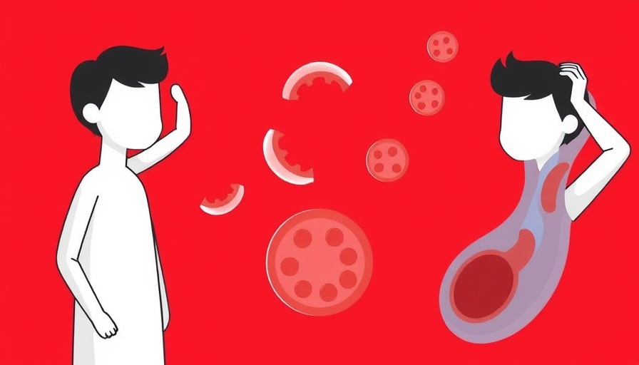 Sickle Cell Disease Awareness illustration with sickle cells.