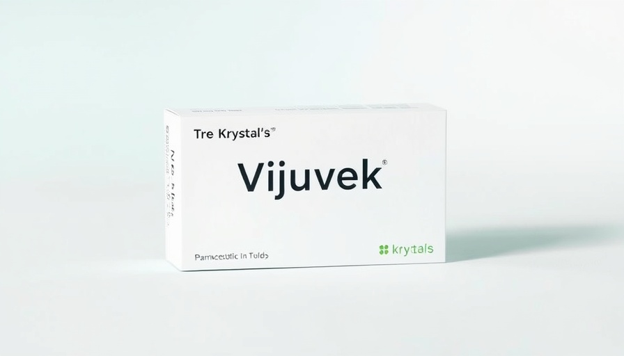 Krystal's Vijuvek box showcasing FDA approved DEB gene therapy.