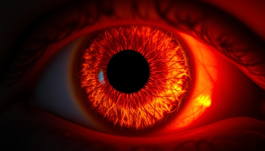 Detailed image of a human retina with visible blood vessels, related to preservative-free eye gel for glaucoma.