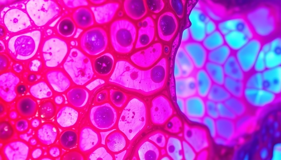 Microscopic view illustrating concept for blood-based HPV test for oropharyngeal cancer.