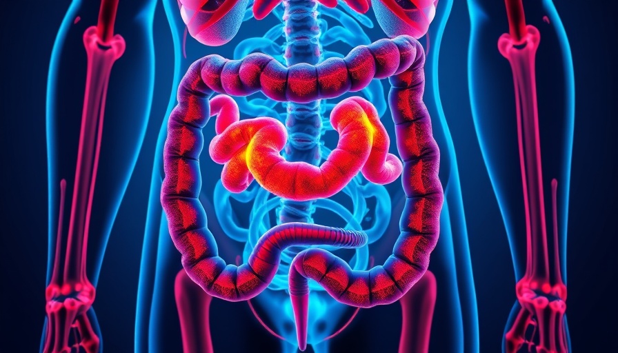 Anatomical illustration of intestines with creeping fat effects.
