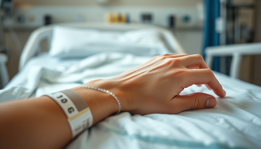 Patient's hand with IV in hospital, endocarditis-related care during pregnancy.