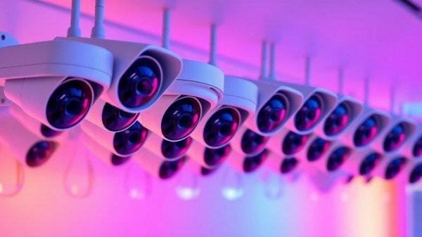 Blink Video Doorbell Outdoor Bundle array on colorful gradient backdrop.