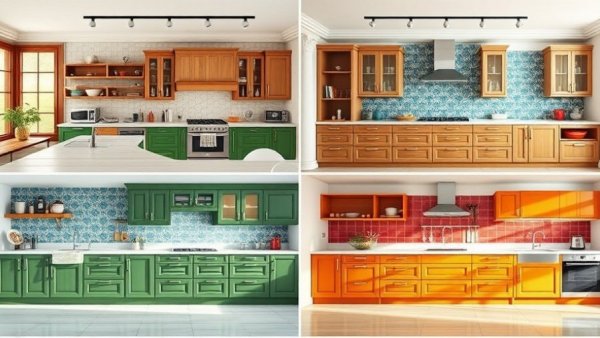 Luxurious kitchen designs with diverse styles and themes.