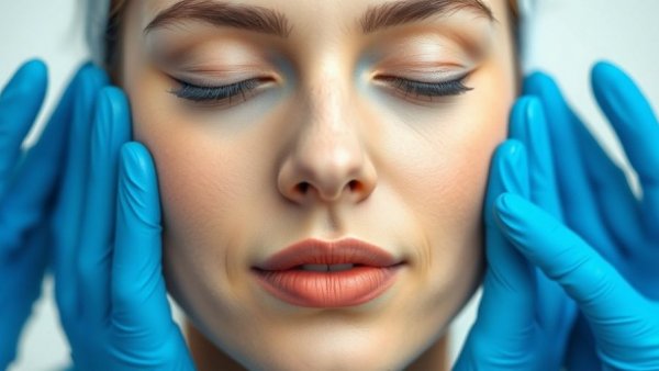 Woman's face with gloved hands framing, Exosome Therapy FDA Regulations 2026.