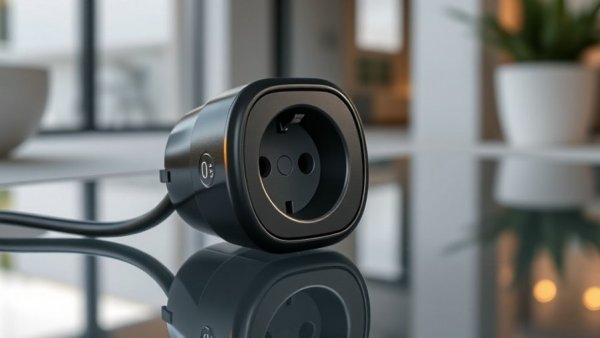 Modern dual-socket outdoor smart plug close-up on glass. Best Outdoor Smart Plugs 2026.