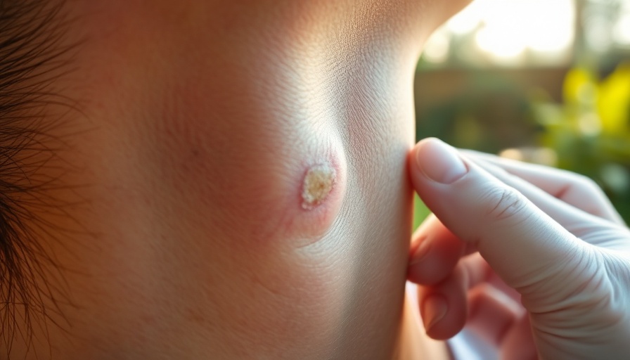 Close-up of a mole on a neck in sunlight, Skin Cancer Breakthroughs.