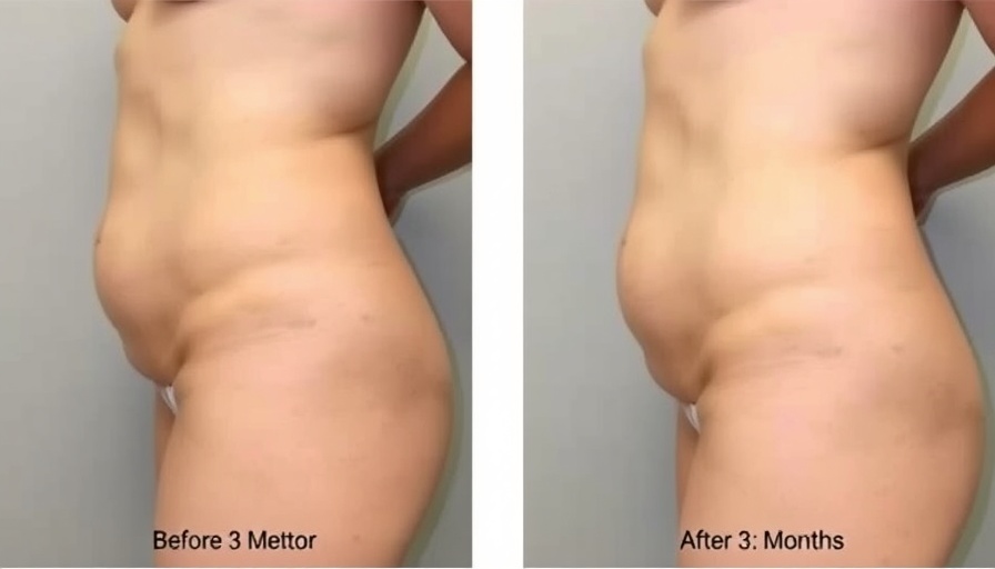 Body sculpting before and after results in clinical setting.