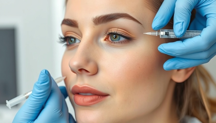 Nonsurgical rhinoplasty procedure with injection in a clinic setting