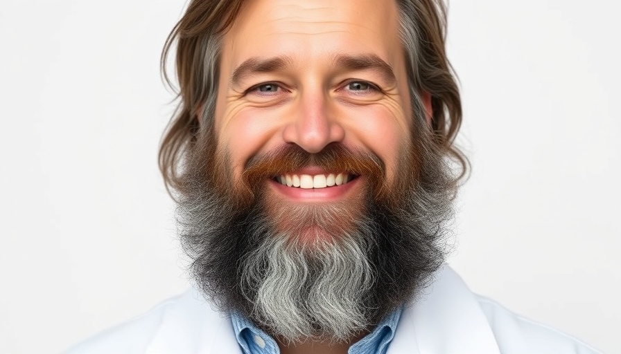 Portrait of a smiling man in a lab coat representing non-surgical aesthetics.