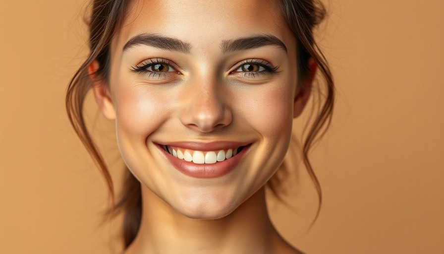 Young woman smiling with visible smile lines in a close-up photo.