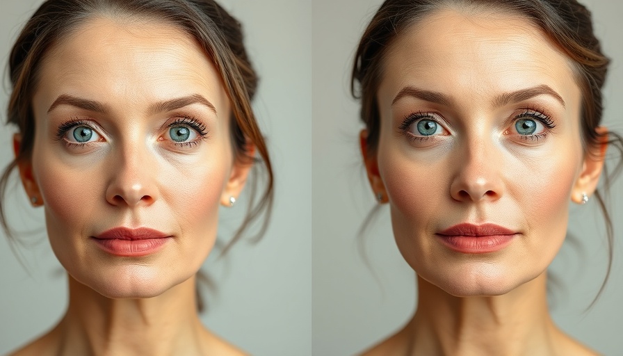 PRF rejuvenation before and after comparison image showing skin improvement.