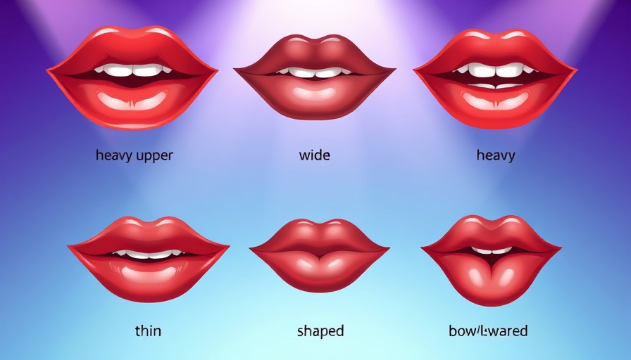 Various lip shapes illustration exploring lip fillers options