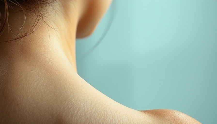 Close-up of woman's neck showing skin texture for tighten neck skin.