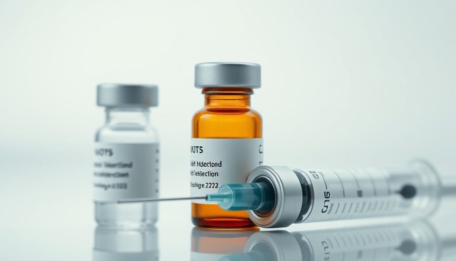 Sterile vials and syringe for Botox® injections preparation.