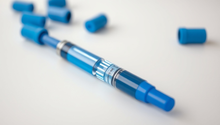 Ozempic insulin pen close-up on white background.