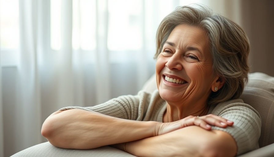 Serene mature woman embodying non-invasive treatments benefits.