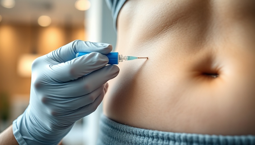 Close-up of GLP-1 weight loss injection being administered.