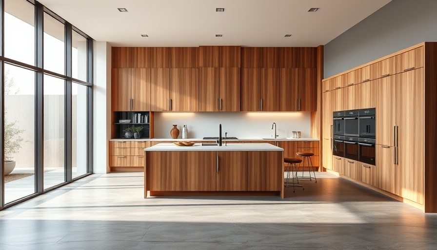 Timeless kitchen remodel with modern wood cabinets and island.