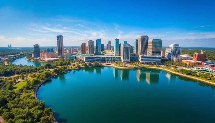 AAD 2025 innovative dermatology treatments conference view of Orlando skyline.